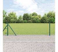 Poteaux De Clôture Vidaxl Pack De 52 Vert Acier 3.2 X 3.2 X 50 Cm