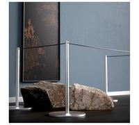 Poteaux De Délimitation Noirs Pour Expositions Automobiles, Poteaux De Sécurité Avec Corde Élastique, Barrières De Contrôle Des Foules Pour Théâtres, Fêtes, Mariages(Silver,32x45cm-38mm)