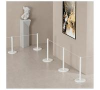 Poteaux De Délimitation Noirs Pour Expositions Automobiles, Poteaux De Sécurité Avec Corde Élastique, Barrières De Contrôle Des Foules Pour Théâtres, Fêtes, Mariages(Blanc,32x50cm-38mm)