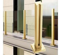 Poteaux de garde-corps carrés en acier inoxydable - Système de sécurité intérieur et extérieur pour balcon, terrasse, terrasse et cour - Kits de panneaux de clôture