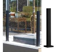 Poteaux de garde-corps en verre pour balcon, jardin et terrasse - Panneaux de clôture durables et kit de main courante pour une sécurité et un soutien élégants - Parfait pour les espaces extérieurs