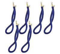 Poteaux de guidage, barrières de contrôle des foules avec cordes, cloison suspendue robuste avec crochet, barrières en velours(6psc,1.5m/4.9ft)