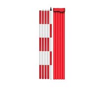 Poteaux de mesure d'enquête en aluminium, poteau de support réglable, tige de nivellement télescopique for le marquage extérieur(500CM)