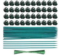 Poteaux de plantes extensibles avec clips réglables pour intérieur/extérieur - Stabilité des pots et de la vigne - piquets réglables pour légumes