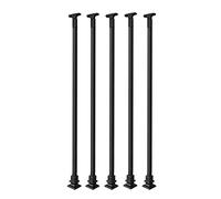 Poteaux de rampe d'escalier, Kit de garde-corps moderne for loft avec structure métallique, idéal for les escaliers intérieurs en bois, terrasses, restaurants et écoles(5 Pcs,H 150cm/59 in)