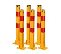 Poteaux de sécurité - Ensemble de 6 poteaux de signalisation flexibles pour la gestion du trafic et le contrôle de la circulation, idéal pour les barrières d'accès et la sécurisation des allées.