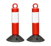 Poteaux de signalisation for garages et parkings, bornes d'avertissement polyvalentes, idéales for la restriction circulation des véhicules(Red (2PCS))
