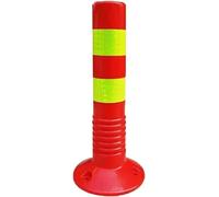 Poteaux de signalisation lumineux, barrières for zones résidentielles, contrôle la circulation(45cm(Red and yellow))