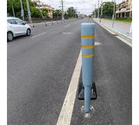 Poteaux de signalisation routière, Poteau de délimitation 41,3 pouces avec bandes réfléchissantes, for allées, parkings et zones sensibles(1pcs)