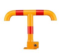 Poteaux de signalisation routière, Poteau de stationnement pliable en T, barrière circulation fer, à ressort avec serrure, garage robuste(1pcs)