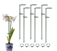 Poteaux De Support De - Tiges De Jardin Renforcées en Fibre De Verre | Anneau De Fleur À Tige Unique De -Huit Pouces, Poteau De Support Anti-Rouille Résistant Aux Agents Atmosphériques P