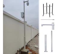 Poteaux de Surveillance Robustes et résistants aux intempéries pour caméras - Colonnes segmentées de 1,8 à 6 m de Haut pour Murs extérieurs, porches et Jardins - Sécurisez Votre propriété AV