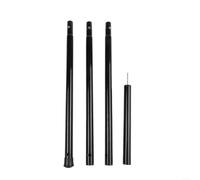 Poteaux de Tente 50cm Acier pour robuste Camping Poteaux de Tente | Acier épais 1.2mm, finition noire, boucle élastique, pliable, idéal auvent voiture(2m)