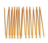 Poteaux de Tente en Alliage d'Aluminium Léger Coupe-Vent 12 Sections 8,5 mm 4,42 m pour Camping Randonnée Sac à Dos Aventures en Plein Air Jaune Doré 2 Pièces
