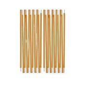 Poteaux de Tente Poteaux de Tente de Remplacement en Alliage d'aluminium, Noir et Or, 3,6 à 4,30 m, for Camping(2Pcs Gold 3.6M)