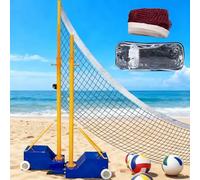 Poteaux de Volley-Ball pour Jardin,Filet de Volley-Ball avec poteaux réglables en Hauteur de 1,5 à 2 m,poteaux de Volley-Ball Robustes pour l'extérieur,pour Enfants,Adultes,intérieur et extérieur