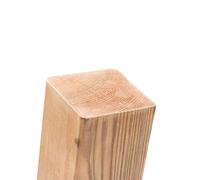 Poteaux en bois imprégnés en pin avec tête plate - Piquet carré et marron pour la fixation de clôture clôture et d'éléments brise-vue, marron