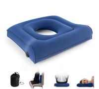 Potelane Coussin gonflable, coussin de dossier portable réglable : soulagement de la pression en cas d'hémorroïdes, sciatique, douleurs au coccyx, douleurs postopératoires, escarres 45 x 44 x 8 cm