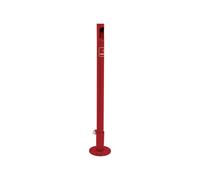 Potelet - cigarette RAL3004 - Potelet sur fourreau-platine à fixer au sol - PROCITY - 206581.3004