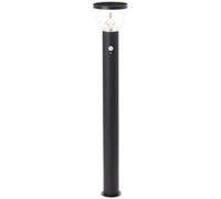 Potelet Extérieur - Brilliant - Tulip - Led Et Solaire - Détecteur De Mouvement - Acier Inoxydable Et Plastique - 4 W - Noir