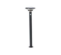Potelet Extérieur - Brilliant - Garvina - Led Et Solaire - Détecteur De Mouvement - Acier Inoxydable Et Plastique - 4 W - Noir