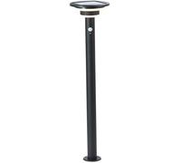 Potelet extérieur - BRILLIANT - GARVINA - LED et solaire - Détecteur de mouvement - Acier inoxydable et plastique - 4 W - Noir