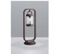 Trio Leuchten Sambesi 504160124 Lampadaire d'extérieur, en fonte d'aluminium, couleur : rouille et acrylique transparent, avec culot :1 x E27