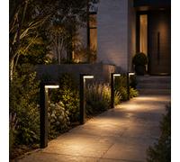 Lumisky Potelet solaire CENOVA TALL Gris H50 cm 600 lm