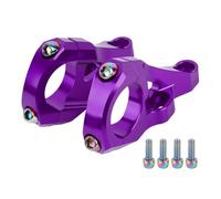 Potence à montage direct conçue pour les VTT DH avec fourche à double couronne, alliage d'aluminium 6061 traité CNC, diamètre de serrage de guidon de 31 à 8 mm, longueur 96 mm, vis (violet)
