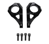Potence à montage direct pour fourche à double couronne, alliage d'aluminium CNC 6061 31,8 mm, compatible avec VTT DH et Surron for Light Bee (noir)