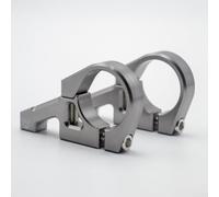 Potence à montage direct pour fourche à double couronne, collier de serrage | Potence de vélo en alliage d'aluminium pour DH pour VTT, finition anodisée, options de couleur noire ou argentée