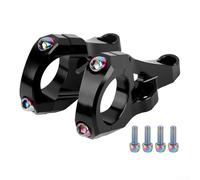 Potence à montage direct pour VTT DH pour vélo - Alliage d'aluminium 6061 31,8 mm - Collier de serrage de guidon de 96 mm de longueur compatible avec fourches à double couronne (noir/violet/rouge