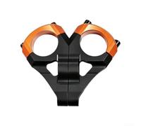 Potence Aluminium Léger pour Fourche Double pour couronne CNC | Construction creuse, réduction de poids, aluminium pour durable, idéal , maniabilité accrue(Black Orange)
