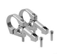 Potence CNC Direct Mount pour fourche double couronne DH VTT guidon 31,8 mm longueur 80 mm 6061 alliage rehausseur noir finition (argent)