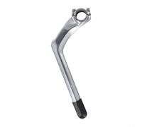 Potence col de cygne pour tige de vélo en alliage d'aluminium de 180 mm x 100 mm avec fourche de 22,2 mm et guidon de 25,4 mm de diamètre, compatible avec vélos de route et VTT (argenté)