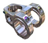 Potence Courte 35mm Alliage 6061-T6 CNC Potence Courte 35mm | Design court 35mm, direction pour agile, réponse pour rapide, aluminium pour durable, montage facile(Silver)