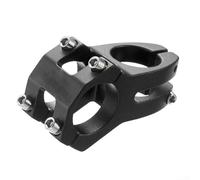Potence courte en alliage d'aluminium pour VTT - Guidon 31,8 mm / Diamètre de fourche 28,6 mm, usiné CNC, 146 g, collier de serrage 4 boulons (noir)