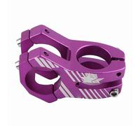Potence de barre de vélo 31,8 mm, tiges guidon vélo en alliage d'aluminium avec barre conception évidée pour la plupart route, VTT, BMX, équipement Fixie, cyclisme (Violette)