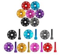 Potence de casque de vélo de précision avec corps en alliage d'aluminium et boulons en acier inoxydable pour un ajustement sûr et une résistance aux vélos à fourche de 28,6 mm (rouge)