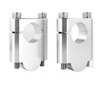 Potence De Guidon Compatible Avec Pour Crf125f 2014-2025 Pour Crf150f 2003-2015 7/8" 22mm Rehausseurs De Guidon Moto Montage Adaptateur De Pinces De Barre De Graisse(Silver,40mm)