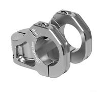 Potence de guidon de vélo de montagne 35 mm, distance centrale 31,8 x 28,6 mm, alliage d'aluminium CNC 6061 avec 4 boulons ClFor AMp, compatible avec fourches AM et DH (argenté)