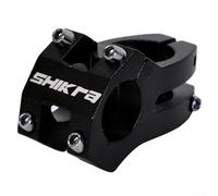 Potence de guidon de vélo en alliage d'aluminium 35 mm courte pour barres de 25,4 mm avec pince de fourche de 28,6 mm, design creux léger pour vélo de route ou de montagne (noir)