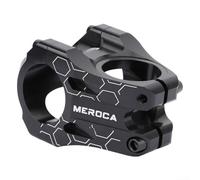 Potence de guidon de VTT en alliage d'aluminium CNC 35 mm de longueur courte avec pince de 31,8 mm pour fourche de 28,6 mm, design creux léger pour descente DH et (noir)