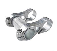 Potence de guidon pliable en aluminium CNC pour vélos 412 et P8 - Réglable - Avec pince de 25,4 mm de diamètre - Léger - Configuration rehausseur de 95 g (argenté)