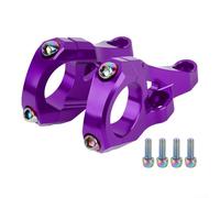 Potence de montage direct en alliage d'aluminium 6061 pour VTT DH compatible avec fourches à double couronne et collier de serrage de guidon de 31 à 8 mm de diamètre traité CNC (violet)
