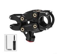 Potence de suspension en aluminium compatible avec guidon de 31,8 mm et tubes de fourche de 28,6 mm avec architecture d'amortissement à 5 maillons (noir)