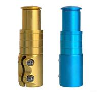 Potence de Vélo 28,6mm Réglable 65mm Alliage Aluminium | Alliage aluminium pour robuste, finition anodisée, compatible fourche 28,6mm, ajustement hauteur précis(Golden)