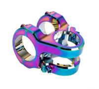 Potence de vélo 35 mm 0 degrés pour VTT, alliage d'aluminium CNC 6061, compatible avec guidon de 31,8 mm et tube de fourche de 28,6 mm, style rehausseur pour AM/DH (coloré)