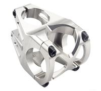 Potence de vélo 40 mm 31,8 mm x 28,6 mm 0 degrés MTB Ahead Potence en alliage d'aluminium CNC pour DH Downhill et tous les VTT, pièces de mise à niveau de tige courte (argent)