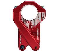 Potence de vélo de montagne, potence de guidon courte en aluminium 31,8 x 50 mm, accessoires de vélo haute performance avec pince de barre à 4 boulons, ajustement universel pour (Rouge)
